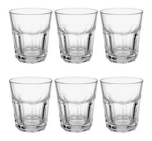 Kit 6 Copos Vidro Shot Tequila Cachaça 45ml Casa Blanca Cor Transparente