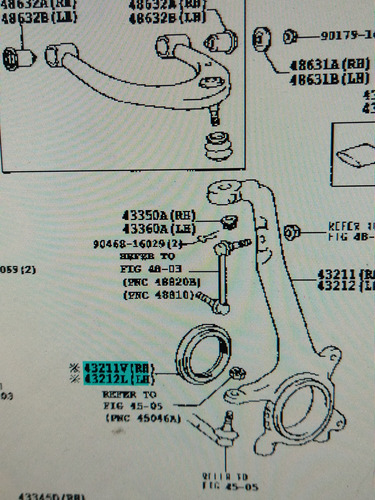 Estopera Interna Motante Araña Toyota 4runner 03 - 08 