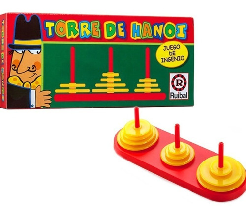 Juego De Mesa Ingenio Torre De Hanoi Ruibal - Lanus Myr