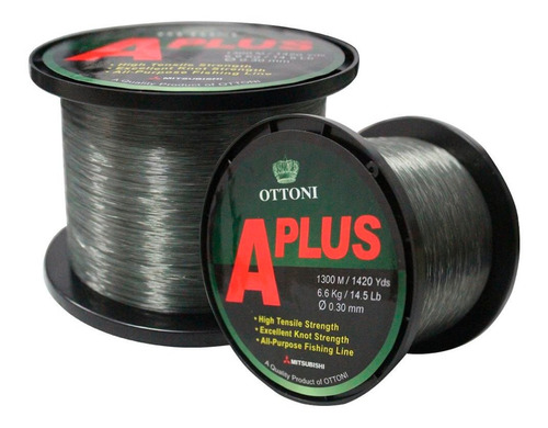 Kit 4 Linhas Pesca Ottoni Aplus 0,30mm 14,5lb 6,6k 1300m