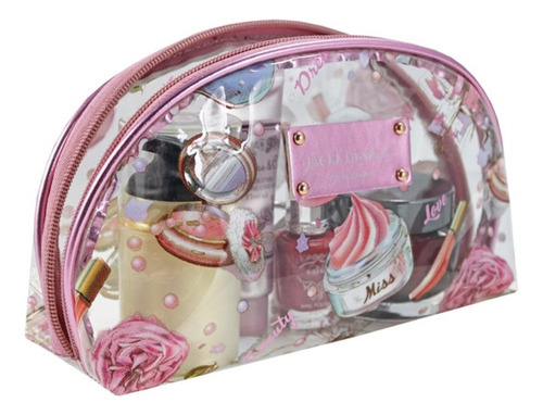 Necessaire Meia Lua Doce Encanto Jacki Design Rosa