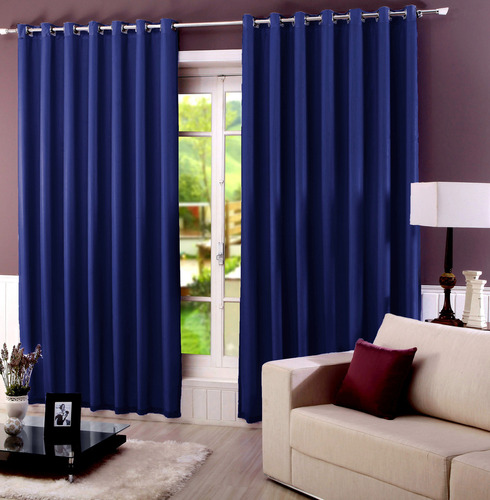 Cortina Blackout Blecaute Pvc C/ Voil 2,80 X 2,50 Atacado Cor Azul-marinho