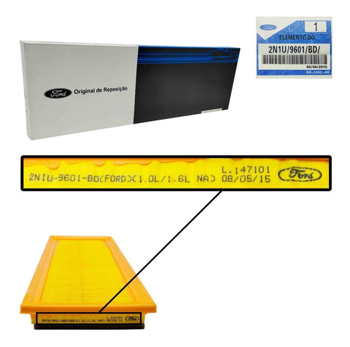 Filtro Aire Motor Ford Fiesta Power Max Move Ecosport 1.6