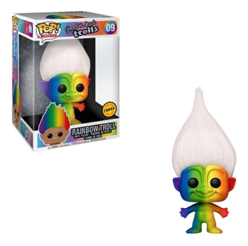 Funko Pop #09 Lucky Rainbow Troll Chase Detalle En Caja 8/10 (Usado)