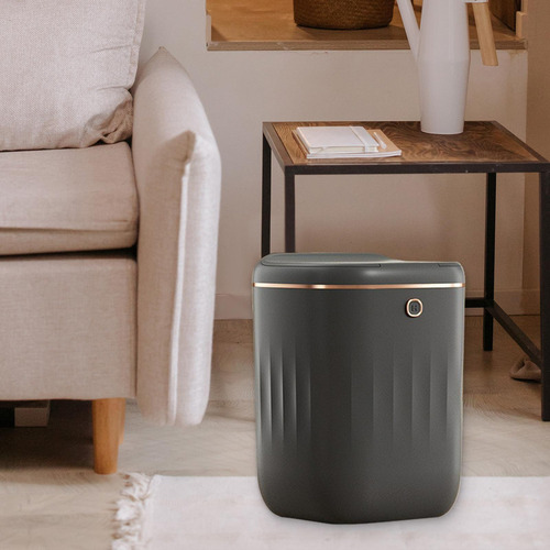 S+ Cubo De Basura Con Sensor De Movimiento Negro Y Dorado