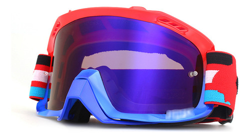 Gafas De Ciclismo M30, Color Rojo, Azul Y Transparente, Fox,