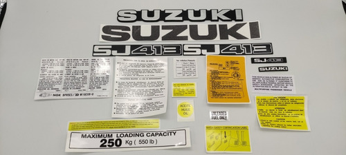 Suzuki Sj 413 Calcomanias Y Emblemas 