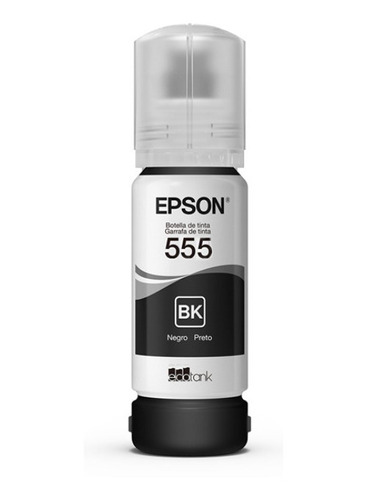 Botella De Tinta Epson 555 Negro 70ml L8180 L8160