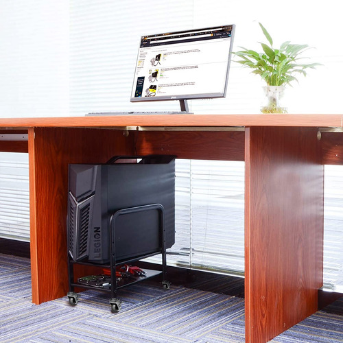Soporte De Torre Ajustable Para Computadora Con Ruedas Móvil