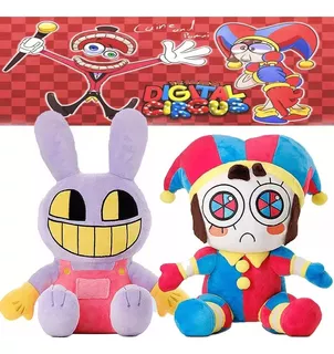 2 figuras de juguete The Incredible Digital Circus Pomni Jax, del color que se muestra en la imagen, 2 unidades