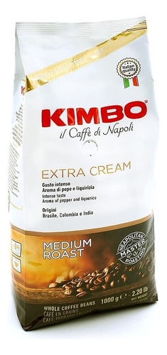 Café Kimbo En Grano Extra Cream 1kg 60% Arábica 40% Robusta