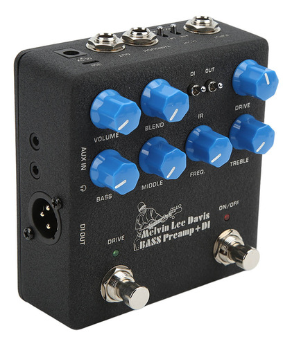 Preamplificador De Bajo Di Pedal 2 Efectos Individuales Impu