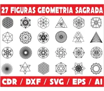 Comprar Pack De Vectores Corte Laser - 27 Figuras Geometria Sagrada