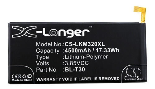Bateria Para LG M320 , Bl-t30 , Eac63458501 , 4500mah ,local
