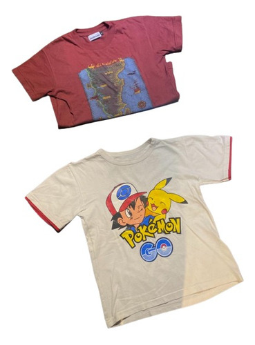 Combo Remeras Manga Corta Niño Talle 8 Pokemon