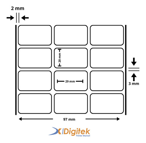 Etiqueta Autoadhesiva Opp 29x20 3b X6500 Plasticas