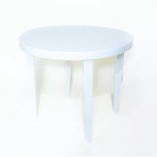 Mesa Plástica Redonda 90 Cm Guinea Blanca - Easy