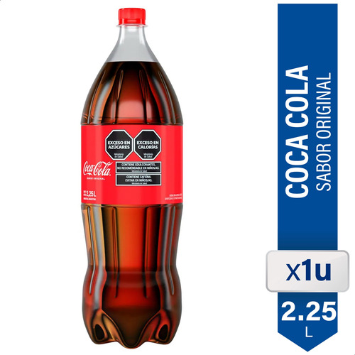 Coca Cola Original 2,25 Litros Grande Gaseosa Sabor