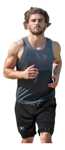 2short Gym Hombre 2 En 1 Bolsa Celular 1playera Regalo