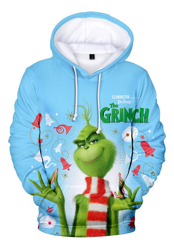 Sudadera Con Capucha 3d Para Otoño, Invierno, Navidad, Verde