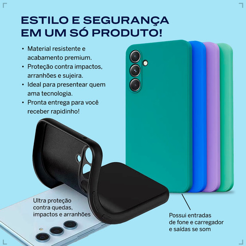Capa Capinha Compatível Com Galaxy A54 5g Silicone Aveludado