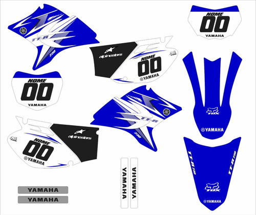 Kit Adesivo Moto Cross Trilha Yamaha Ttr 230 Ttr230 Laminado