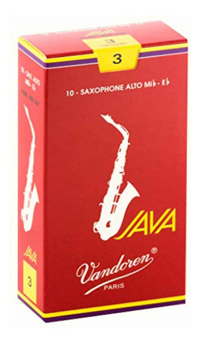 Vandoren Sr263r Saxofón Alto Java Cañas Rojas Fuerza 3;