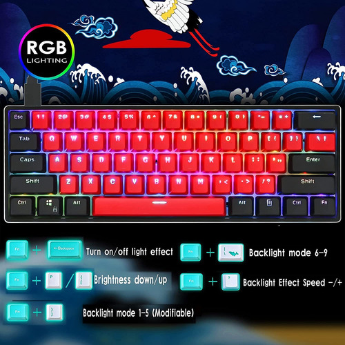 Teclado Mecánico Gk61 Sk61 60 Teclado Para Juegos 60 ...