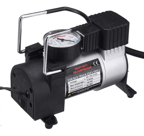 Compresor de aire mini a batería portátil Oregon COM001 35L 150W 12V plateado