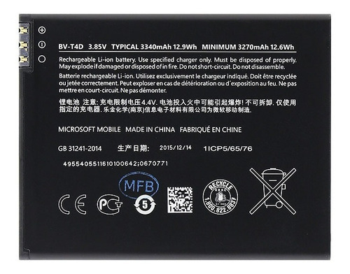 Bateria Microsoft Nokia Lumia 950 940 Xl Original