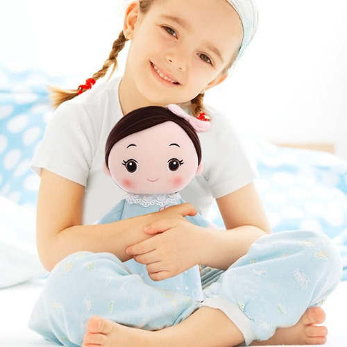 Vvmuñecas De Trapo Bonitas De 40cm, Muñeca De Trapo Exquisit Color Azul Claro