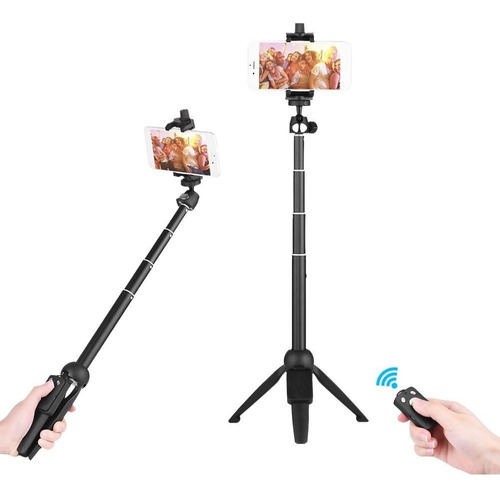 Bastão Pau De Selfie E Tripe Bluetooth Para Celular E Câmera