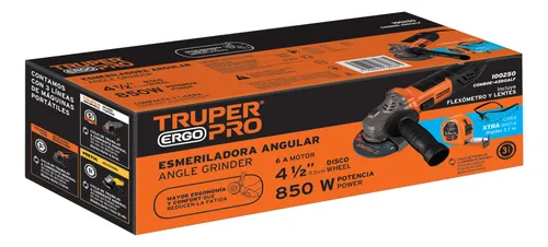 Combo Pulidora 4-1/2 850w Truper + Lentes/flexómetro/disco