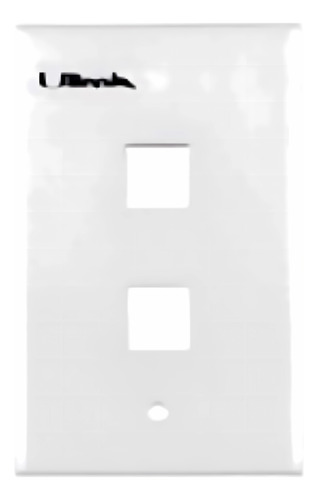 Placa Para Modulo Faceplate Doble 2 Modulo Rj45 / Rj11 Ulink