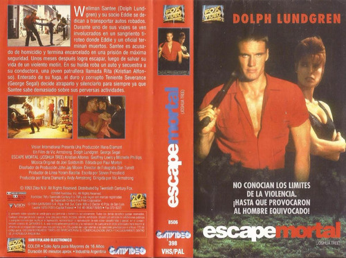 Escape Mortal Vhs Dolph Lundgren George Segal Joshua Tree (Usado)