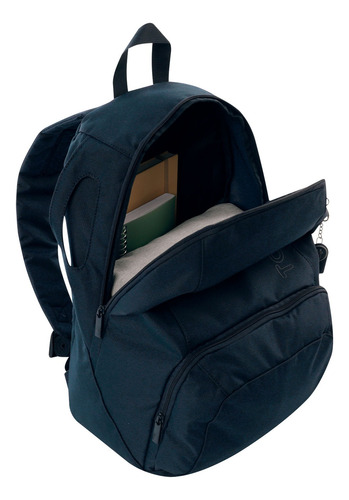Totto Mochila Resistente Con Organizador Interno Morral Omet Azul Oscuro Lisa