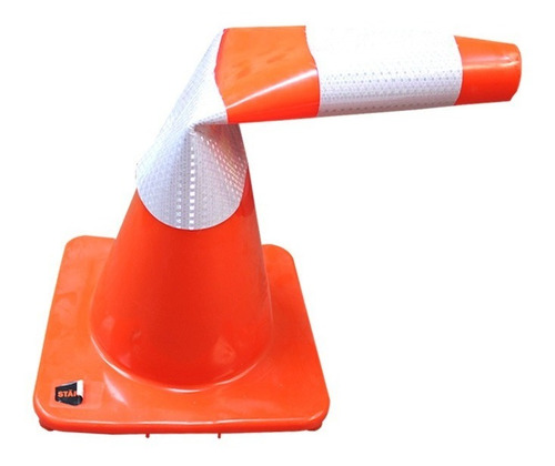Imagen 3 de 3 de Cono Vial Reflectivo De Pvc 45 Cm