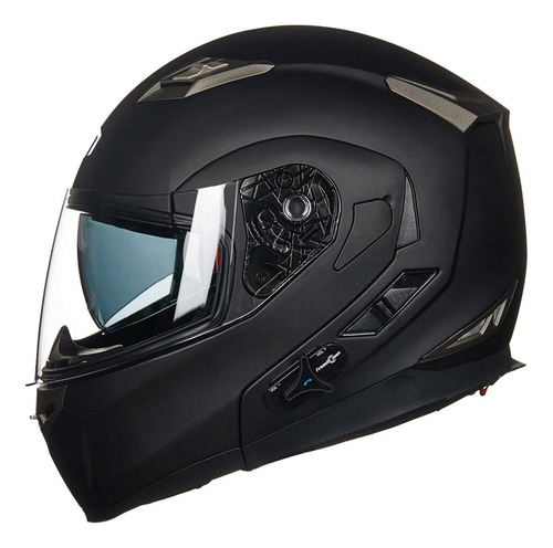 Ilm Casco Modular Integrado Con Bluetooth Abatible, De Cara