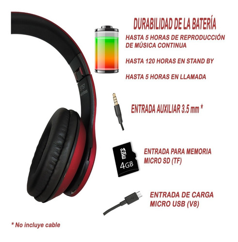 Audífonos Diadema Bluetooth St-57 Manos Libres Aux Tf Radio