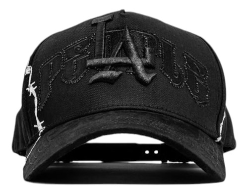 Gorra Fino X Tito Double P La People / Gallo Fino Full Set Negro Ajustable Lisa