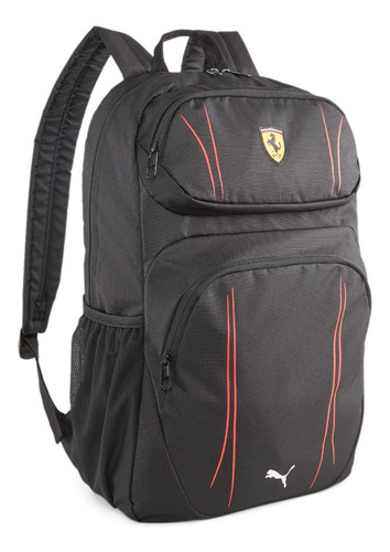 Mochila preta Mochila Puma Ferrari Sptwr Race, cor preta, design de tecido liso