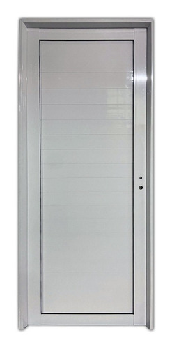 Puerta Aluminio Blanco Reforzada Ciega 80 X 200 Cm