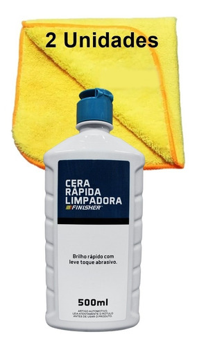 Imagem 1 de 2 de Cera Rápida Limpadora De Carnaúba 500ml Finisher Microfibra