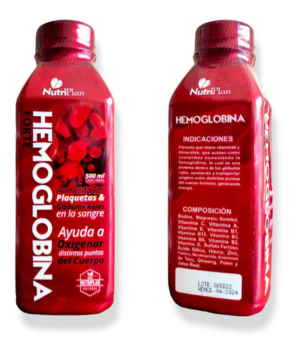 Hemoglobina Forte X 500 Ml - mL a $40