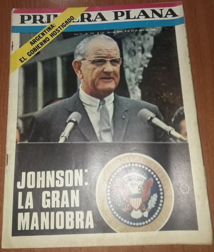 Revista Primera Plana N°276  9 Al 15 De Abril De 1968