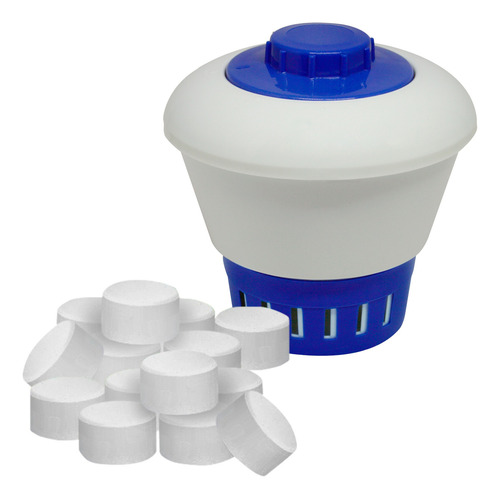 Kit Flutuador Mini+pastilha Cloro P/ Consumo Humano (50 Un.)