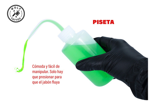 Piseta De Plástico Para Limpieza De Tatuaje 500ml