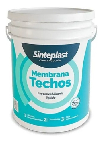 Membrana Liquida Techos Impermeabilizante Sinteplast 5kg Color Rojo