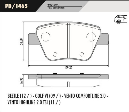 Pastillas De Freno  Volkswagen Jetta Highline 2.0 Tsi