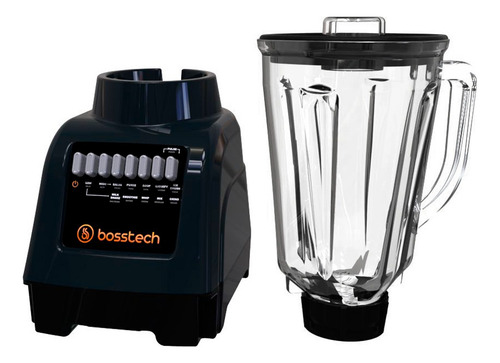 Licuadora 750w Vidrio 2l Botonera 10vel Bosstech B1 Negra